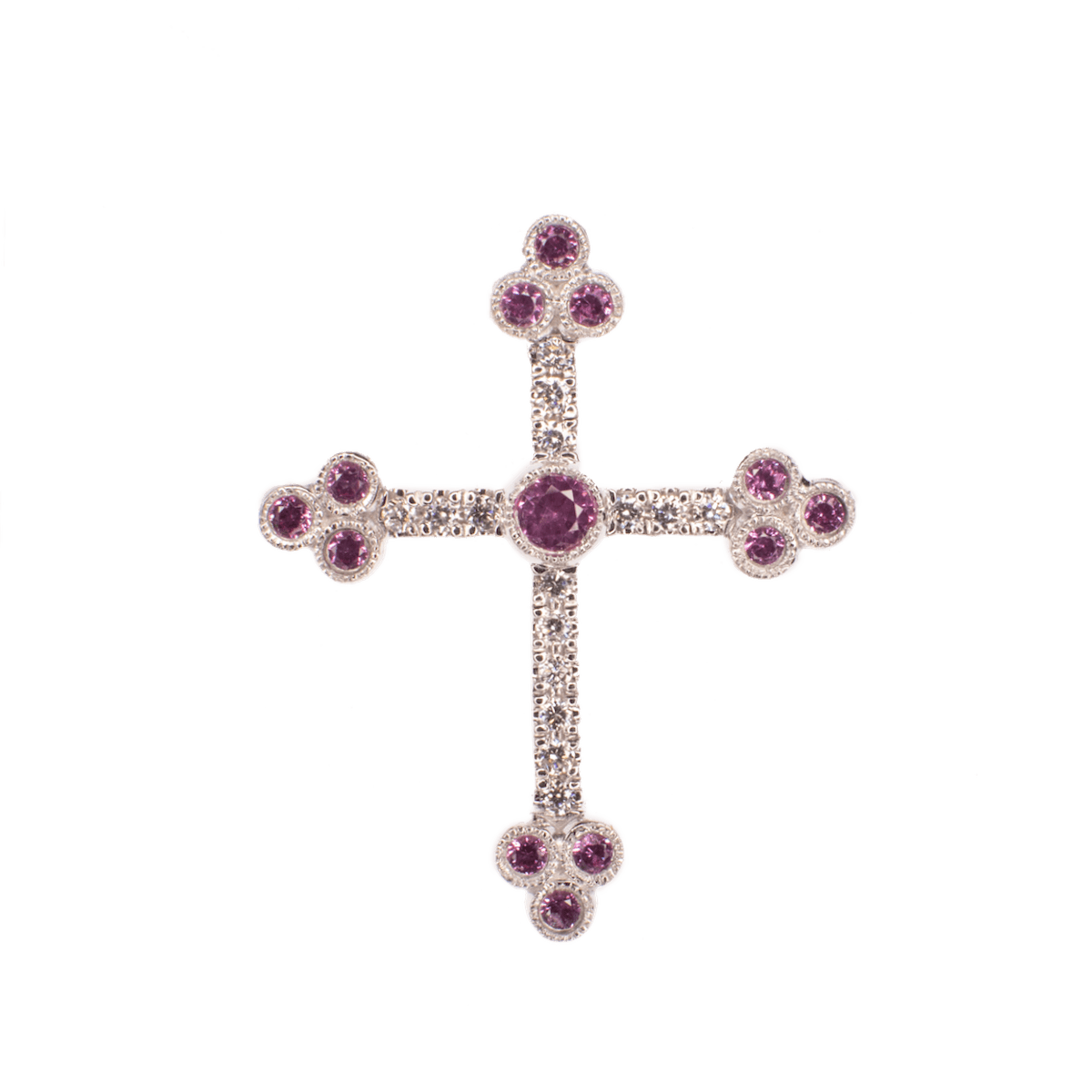white_gold_cross_with_pink_sapphire white_gold_cross_with_pink_sapphire
