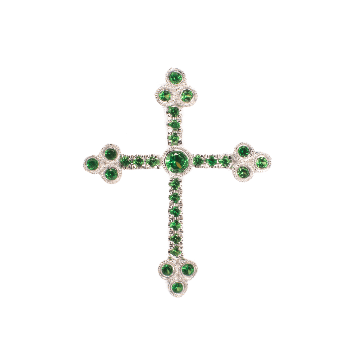 white_gold_cross_with_tsavorite white_gold_cross_with_tsavorite